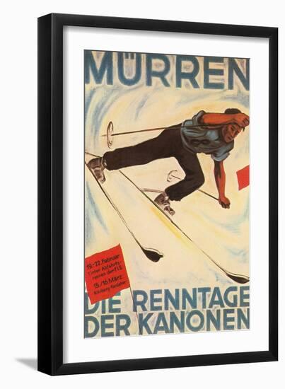 German Ski Poster-null-Framed Art Print