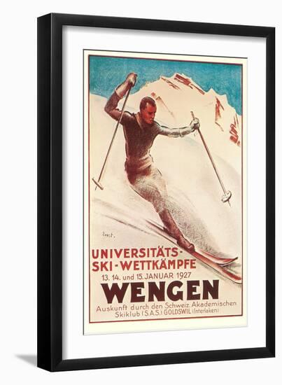 German Ski Poster-null-Framed Art Print