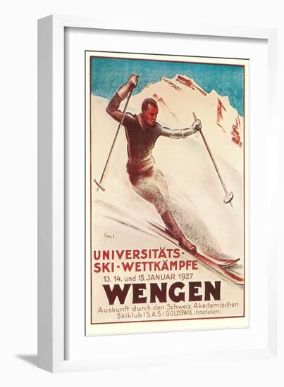 German Ski Poster-null-Framed Art Print