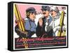 German Skiers Smoking-null-Framed Stretched Canvas