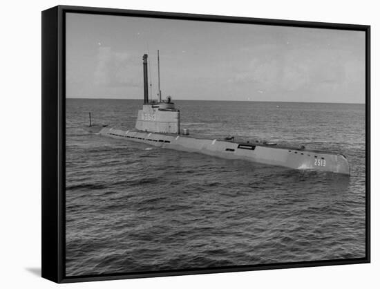 German Snorkle Submarine That Ussr Got at the End of the War-Ralph Morse-Framed Stretched Canvas