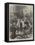 German Soldiers and Frenchmen Quarrelling in a Cafe at Rheims-null-Framed Stretched Canvas