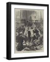 German Soldiers and Frenchmen Quarrelling in a Cafe at Rheims-null-Framed Giclee Print