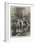 German Soldiers and Frenchmen Quarrelling in a Cafe at Rheims-null-Framed Giclee Print