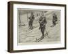 German Soldiers at Snow-Shoe Practice at Goslar in the Harz Mountains-null-Framed Giclee Print