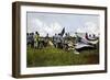 German Soldiers at the Crash Site of a French Plane-null-Framed Giclee Print