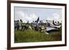 German Soldiers at the Crash Site of a French Plane-null-Framed Giclee Print