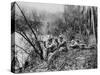 German Soldiers at the Edge of the River Aisne, France, 1915-null-Stretched Canvas