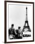 German Soldiers at the Eiffel Tower, Paris, June 1940-null-Framed Photographic Print