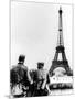 German Soldiers at the Eiffel Tower, Paris, June 1940-null-Mounted Photographic Print