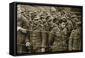 German Soldiers Captured after the Fighting at Mortain and Falaise, 1944-English Photographer-Framed Stretched Canvas