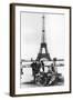 German Soldiers in Front of the Eiffel Tower, Paris, 1940-null-Framed Photographic Print