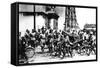 German Soldiers Marching Past the Arc De Triomphe, Paris, 14 June 1940-null-Framed Stretched Canvas