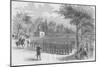 German Soldiers of the Steuben Regiment in Formation in Front of New York City Hall-Frank Leslie-Mounted Art Print