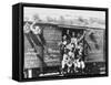 German Soldiers to the Front WWI-Robert Hunt-Framed Stretched Canvas