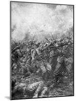 German Soldiers under Fire from Allied Guns, Flanders, World War I, 1914-J Simont-Mounted Giclee Print