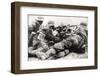 German Soldiers with MG42 General Purpose Machine Gun on a Tripod Mount-null-Framed Photographic Print