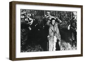 German Soldiers with Russian Prisoners, Russia, 1941-null-Framed Giclee Print