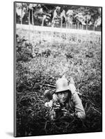 German Sturmtruppen Soldier in Training Throwing Hand Grenades-null-Mounted Giclee Print