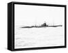 German Submarine on Raid in Atlantic-null-Framed Stretched Canvas