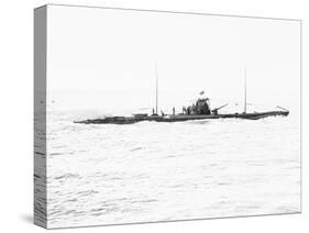 German Submarine on Raid in Atlantic-null-Stretched Canvas