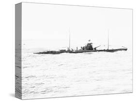 German Submarine on Raid in Atlantic-null-Stretched Canvas