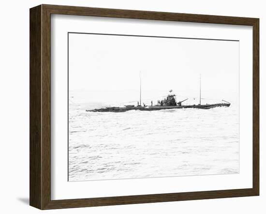 German Submarine on Raid in Atlantic-null-Framed Photographic Print