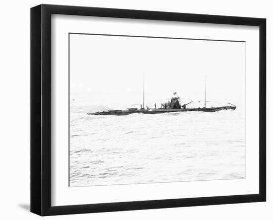 German Submarine on Raid in Atlantic-null-Framed Photographic Print