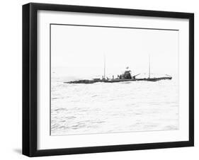 German Submarine on Raid in Atlantic-null-Framed Photographic Print