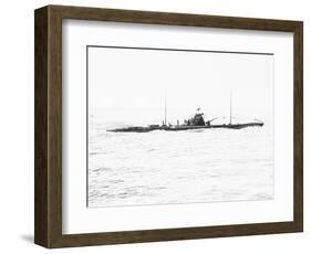 German Submarine on Raid in Atlantic-null-Framed Photographic Print