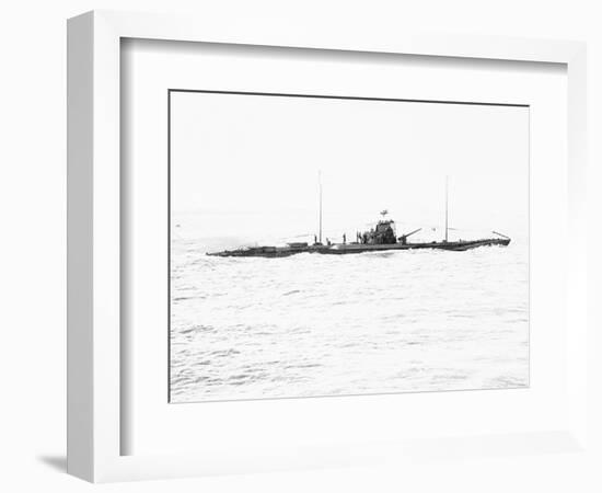 German Submarine on Raid in Atlantic-null-Framed Photographic Print