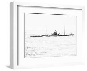 German Submarine on Raid in Atlantic-null-Framed Photographic Print