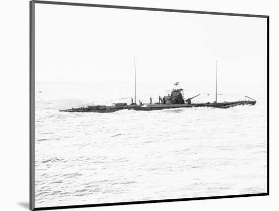 German Submarine on Raid in Atlantic-null-Mounted Photographic Print