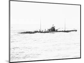 German Submarine on Raid in Atlantic-null-Mounted Photographic Print