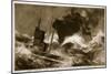 German Submarine Rammed by the British Destroyer Badger Off the Belgian Coast, 1914-19-null-Mounted Giclee Print