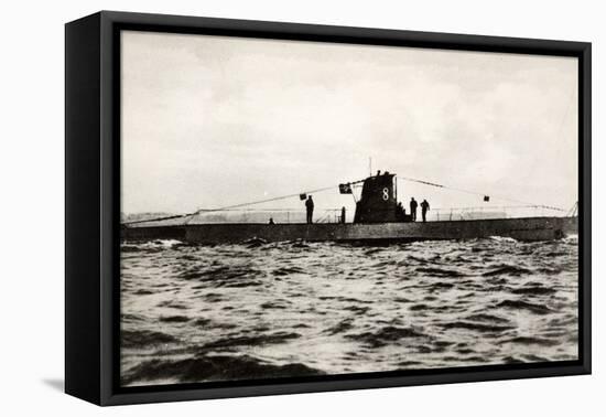 German Submarine U-8, a Type Iib U-Boat of the German Kriegsmarine-null-Framed Stretched Canvas