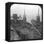 German Submarines Secured in a Channel Port, C1918-C1919-null-Framed Stretched Canvas