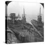 German Submarines Secured in a Channel Port, C1918-C1919-null-Stretched Canvas