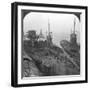 German Submarines Secured in a Channel Port, C1918-C1919-null-Framed Premium Photographic Print