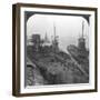 German Submarines Secured in a Channel Port, C1918-C1919-null-Framed Photographic Print