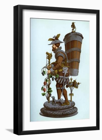 German Table Ornament of Enamelled and Gilt Copper, Late 16th Century-Franz Kellerhoven-Framed Giclee Print