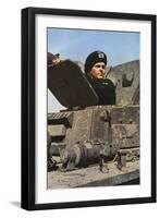 German Tank Commander-Unsere Wehrmacht-Framed Photographic Print