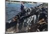German Tank Fording a River, Russia, 1941-null-Mounted Giclee Print