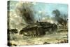 German Tank in Action on the Russian Front, World War II, 1942-1943-null-Stretched Canvas