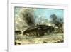 German Tank in Action on the Russian Front, World War II, 1942-1943-null-Framed Giclee Print