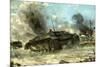 German Tank in Action on the Russian Front, World War II, 1942-1943-null-Mounted Giclee Print
