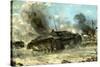 German Tank in Action on the Russian Front, World War II, 1942-1943-null-Stretched Canvas