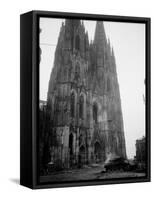 German Tank in Front of Cathedral-Harold Spiegman-Framed Stretched Canvas