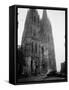 German Tank in Front of Cathedral-Harold Spiegman-Framed Stretched Canvas