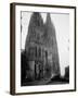 German Tank in Front of Cathedral-Harold Spiegman-Framed Photographic Print